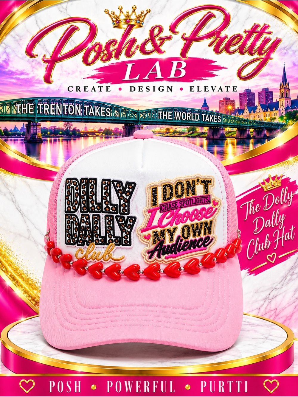 Dilly Dally Pink Trucker Hat